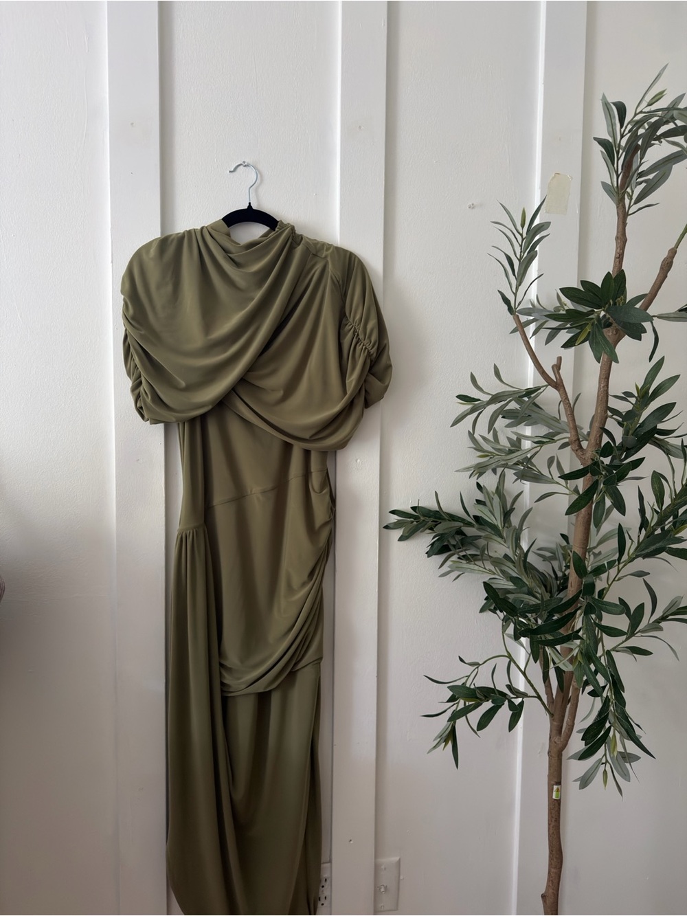 Club L London Olive Draped Maxi Dress - Women